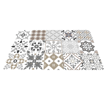 Alfombra vinilo cocina mosaico gris - TenVinilo