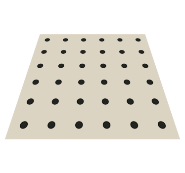 Alfombra vinilo cocina patrón de lunares beige - TenVinilo