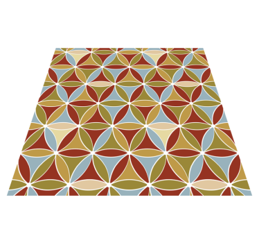 Alfombra vinilo salón patrón prismático vibrante - TenVinilo