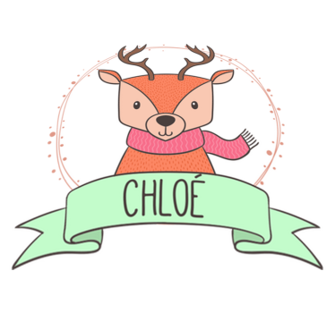 Alfombra vinílica animales ciervo bebé con nombre - TenVinilo