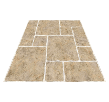 Alfombra vinilo baño piedras beige - TenVinilo