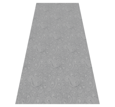 Alfombra vinílica cocina patrón floral tonos grises - TenVinilo