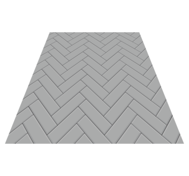 Alfombra vinílica cocina baldosas en espiga gris - TenVinilo