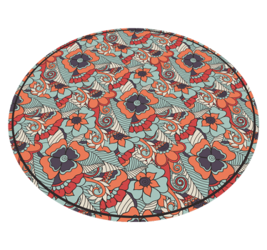 Alfombra vinílica flores tonos pastel apagados - TenVinilo