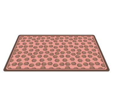 Alfombra vinílica animales patrón de erizo - TenVinilo