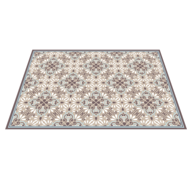 Alfombra hidráulica vinílica diseño estampado adornado - TenVinilo