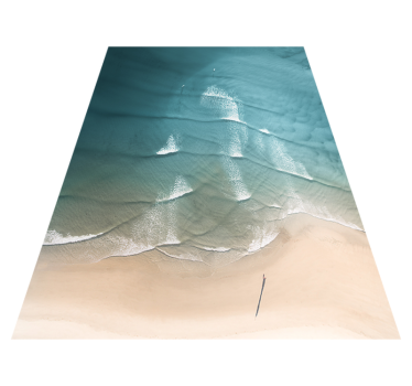 Alfombra vinílica dormitorio orilla del mar - TenVinilo