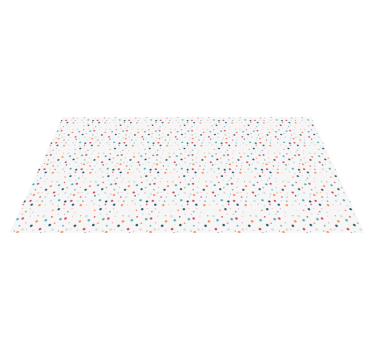 Alfombra vinílica infantil nórdica puntos de colores - TenVinilo