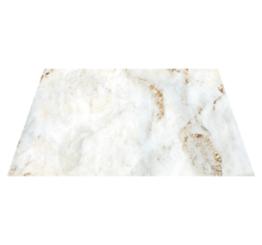 Alfombra de vinilo textura piedra Mármol blanco y dorado - TenVinilo