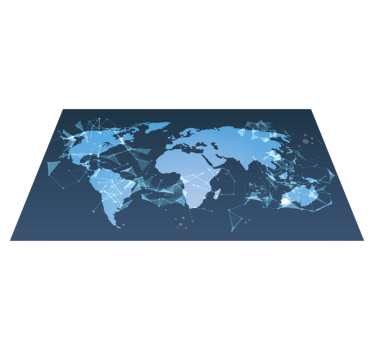 Alfombra vinílica mapamundi mapa del mundo geométrico - TenVinilo