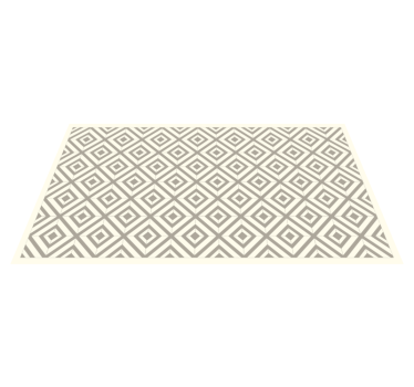 Alfombra hidráulica vinílica líneas diagonales beige y gris - TenVinilo
