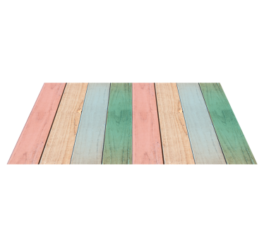 Alfombra de vinilo textura madera Tablones de colores con textura - TenVinilo