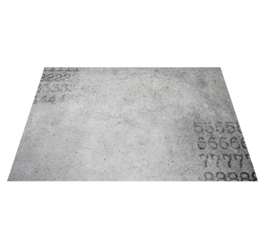 Alfombra vinílica gris hormigón con números - TenVinilo