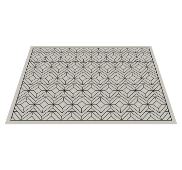 Alfombra vinilo baño patrón geométrico - TenVinilo