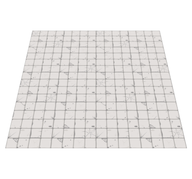 Alfombra vinílica baño pared de azulejos blancos viejos - TenVinilo