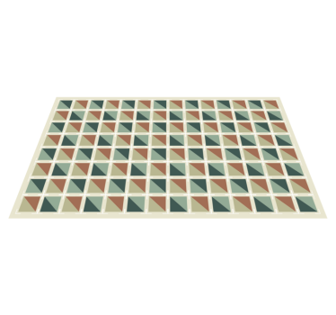 Alfombra vinilo salón damero vintage - TenVinilo
