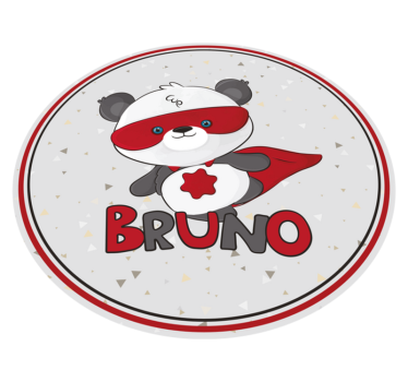 Alfombra vinilo personalizable superpanda - TenVinilo