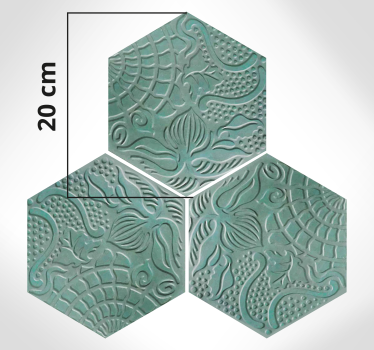 Alfombra vinílica verde Panot Gaudí - TenVinilo