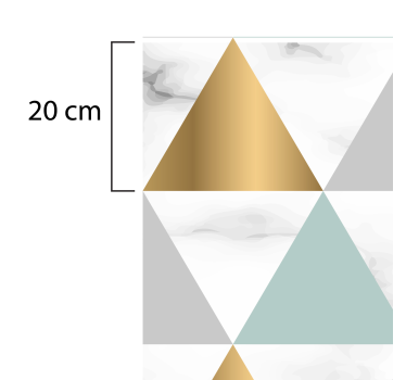 Alfombra pvc cocina geométrica triángulos de mármol - TenVinilo