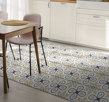 Alfombra vinílica cocina azulejos retro - TenVinilo