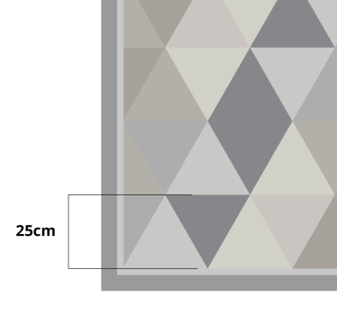 Alfombra vinílica comedor triángulos pantone grises - TenVinilo