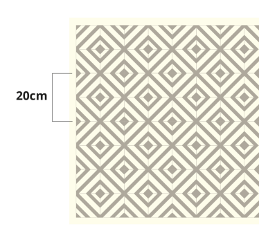 Alfombra hidráulica vinílica líneas diagonales beige y gris - TenVinilo
