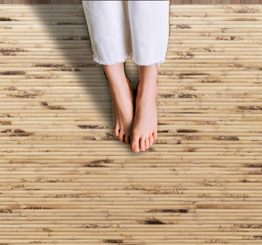 Alfombra vinílica dormitorio tablones horizontales - TenVinilo