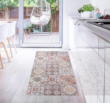 Alfombra hidráulica vinílica cocina rust baroni - TenVinilo
