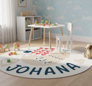 Alfombra vinílica animales ave nórdica personalizada - TenVinilo
