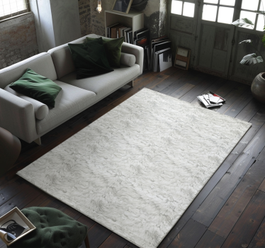 Alfombra vinílica blanca textura suave - TenVinilo