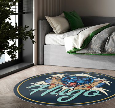 Alfombra vinílica animal pantera personalizable - TenVinilo