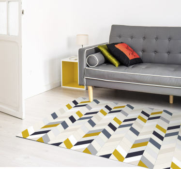 Alfombra vinilo salón figuras geométricas - TenVinilo