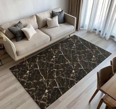 Alfombra vinílica efecto mármol tonos marrones oscuros - TenVinilo