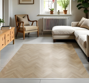 Alfombra vinílica imitación madera suelo de parquet - TenVinilo