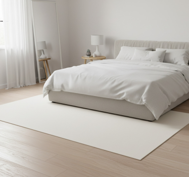 Alfombra vinílica minimalista rectangular Cloud Dancer - TenVinilo