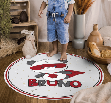 Alfombra vinilo personalizable superpanda - TenVinilo
