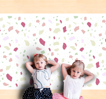 Alfombra vinílica infantil formas dinámicas y coloridas - TenVinilo
