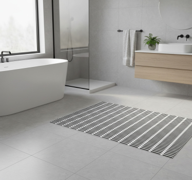 Alfombra vinilo baño líneas minimalistas - TenVinilo