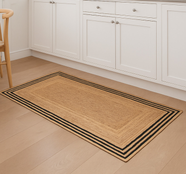 Alfombra vinilo cocina textura yute natural - TenVinilo