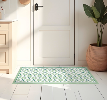 Alfombra vinilo cocina verde hidráulico - TenVinilo