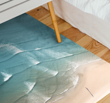 Alfombra vinílica dormitorio orilla del mar - TenVinilo