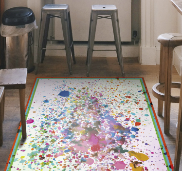 Alfombra vinílica moderna explosión splash - TenVinilo