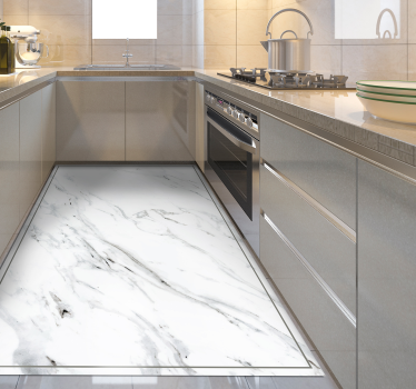 Alfombra vinílica cocina efecto mármol - TenVinilo