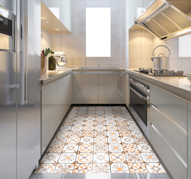 Alfombra vinílica hidráulica cocina de azulejos - TenVinilo