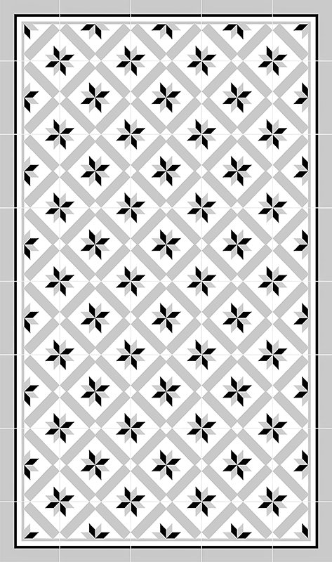 Alfombra vinilo cocina gris hidráulico - TenVinilo