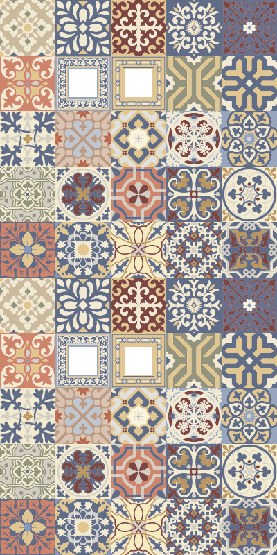 Alfombra vinilo cocina hidráulico multicolor - TenVinilo