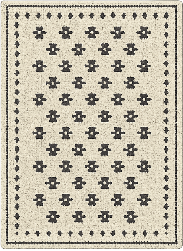 Alfombra vinilo salón mosaico de flores - TenVinilo