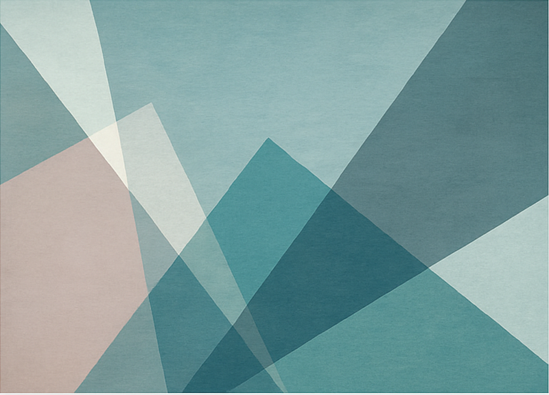 Alfombra vinilo azul diseño abstracto geométrico - TenVinilo