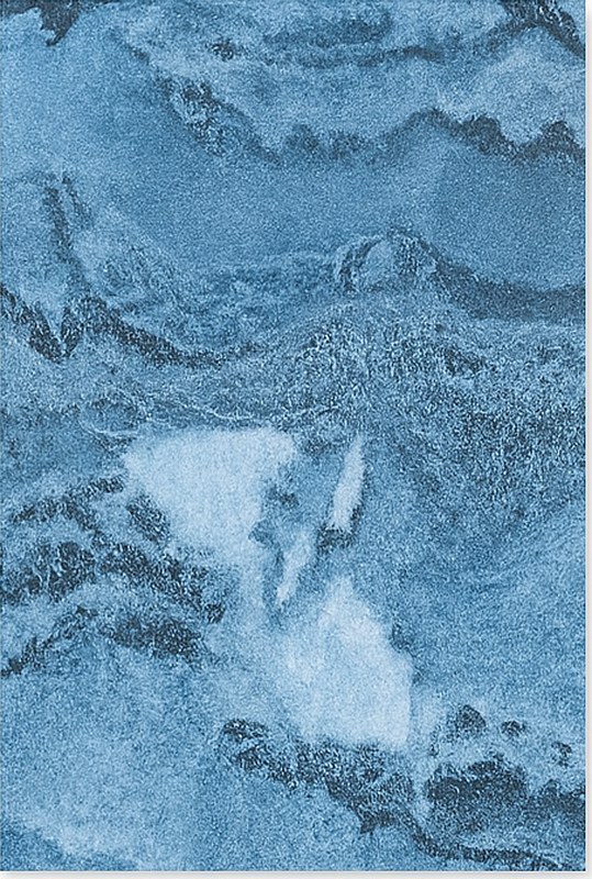 Alfombra vinílica efecto mármol textura azul profundo - TenVinilo