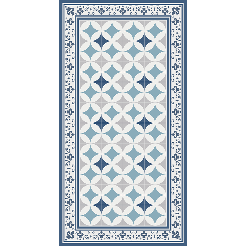 Alfombra vinilo cocina azulejo azul - TenVinilo